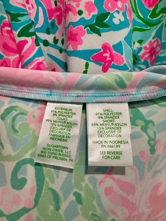 Lilly Pulitzer Sleeveless Luxletic Shift Dress, Amalfi Blue Golf Print, Size 6 - Picture 8 of 8